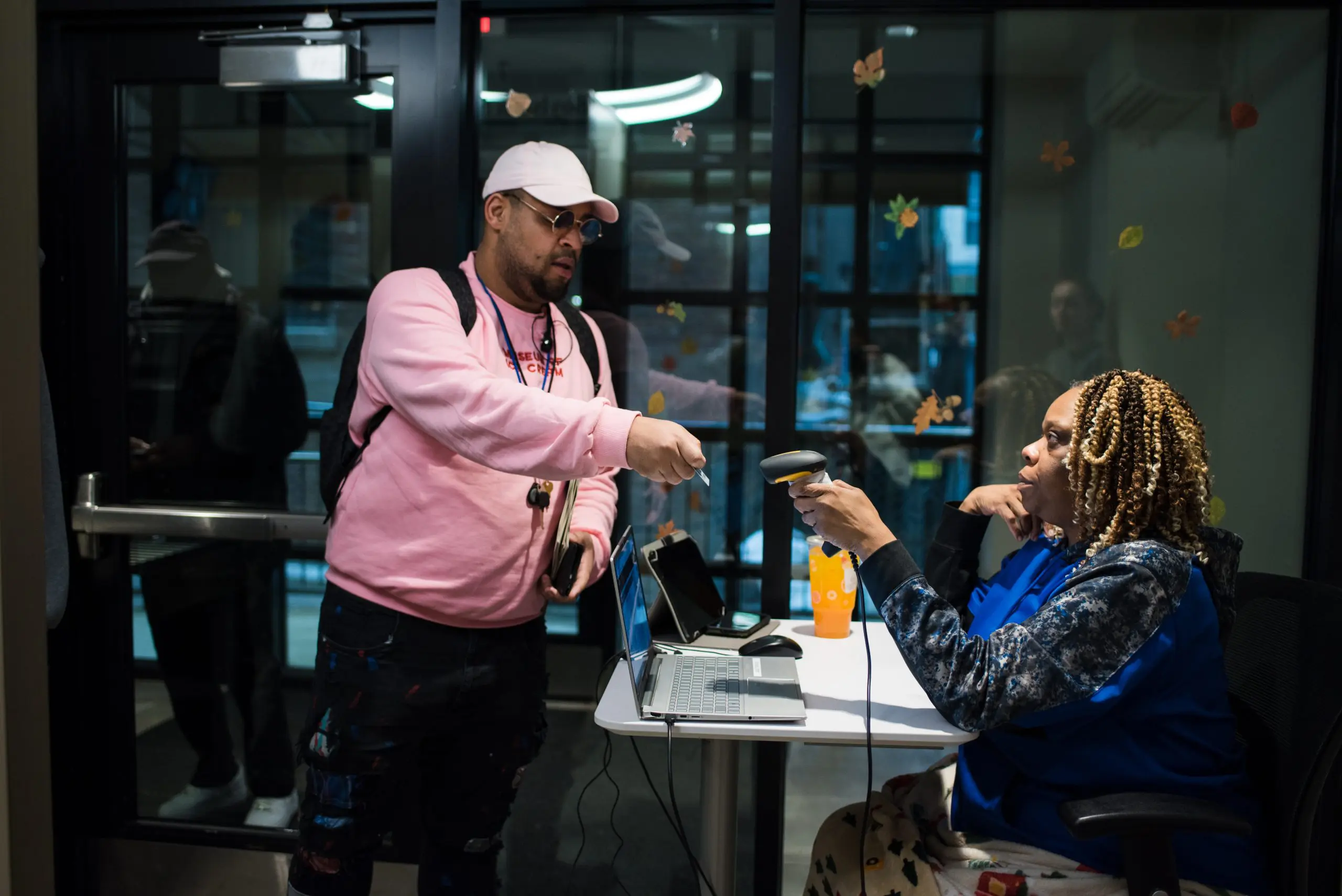 SFH guest getting ID scanned