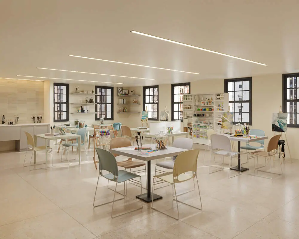 View-11-Art-Therapy-D03-Opt-1-1000x800 - St. Francis House An architectural rendering of the art therapy room