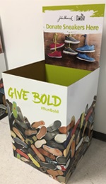 One Boston Day shoe drive collection box