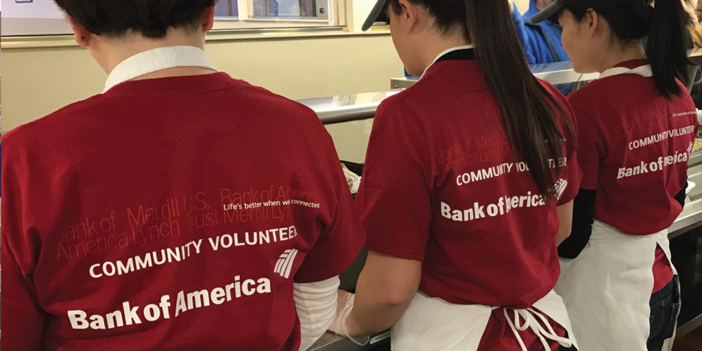 Bank of America volunteers