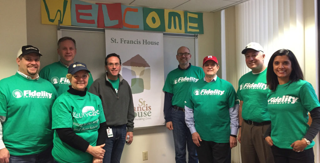 Fidelity volunteers at St. Francis House