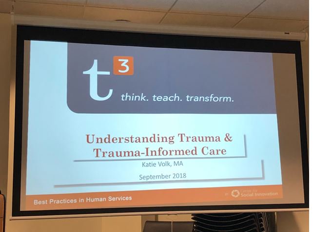 Katie Volk presents on trauma and trauma-informed care
