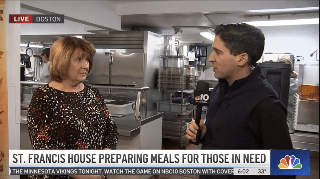 interior NBC10 Boston: St. Francis House Preparing Meals for Those in Need banner image