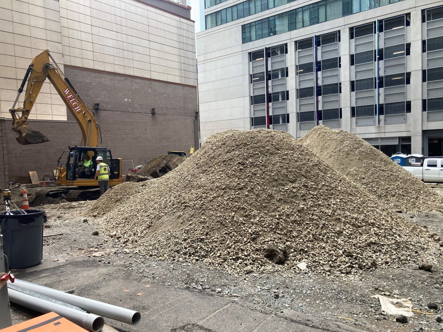 Pile of dirt at 41 Lagrange Street