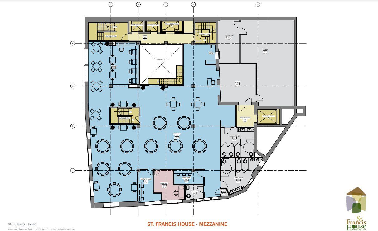 image of st. francis house mezzanine plan